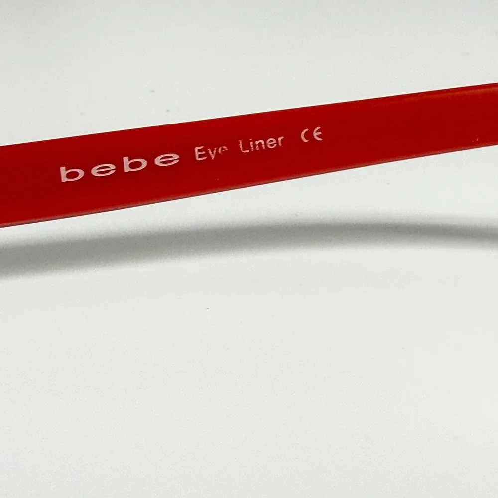 Bebe Eye Liner Eyeglasses Chocolate Cherry Red Rectangular Frames 130mm